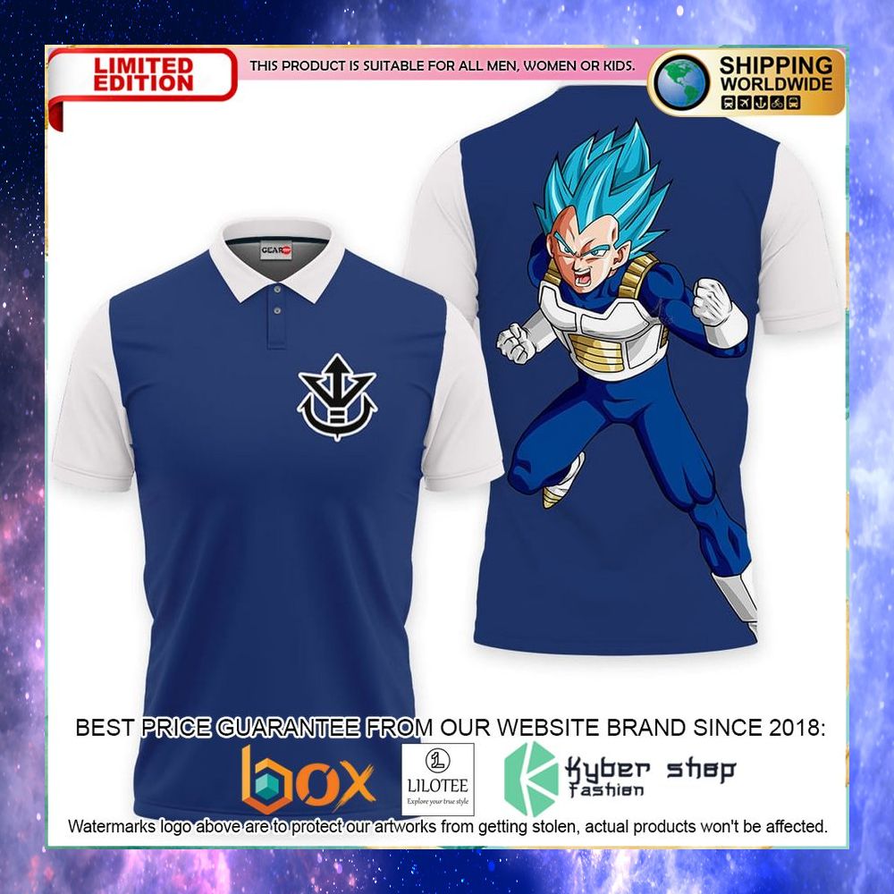 vegeta blue dragon ball anime polo shirt 1 793