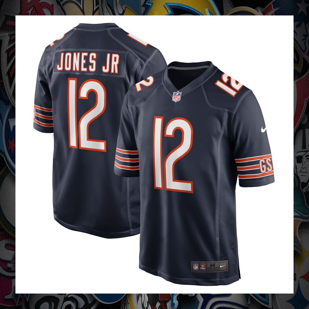 velus jones jr chicago bears navy football jersey 1 533