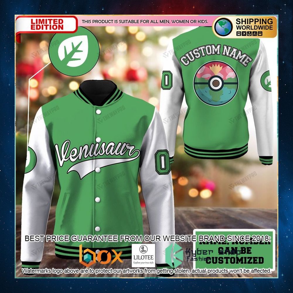 venusaur pokeball personalized baseball jacket 1 256