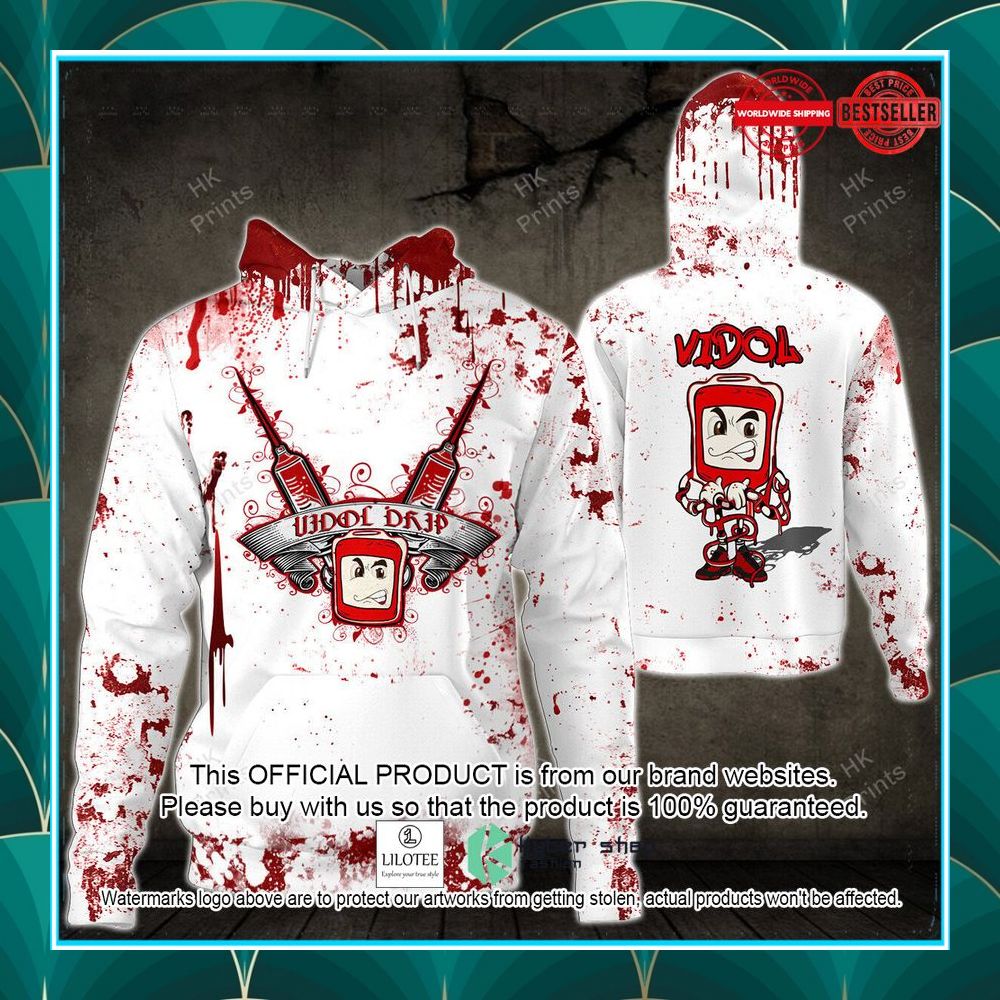 vidol drip needle blood hoodie pants 1 532