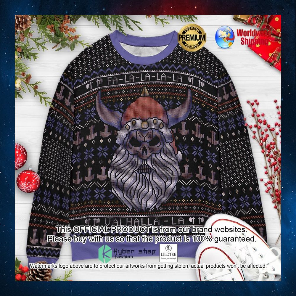 viking valhalla la christmas sweater 1 456