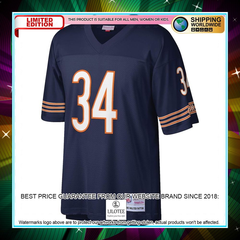 walter payton chicago bears mitchell ness legacy replica navy football jersey 2 510