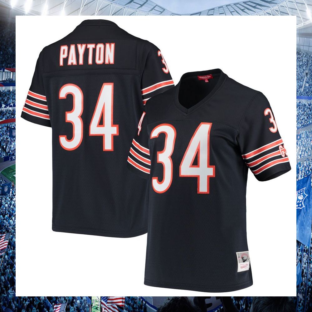 walter payton chicago bears mitchell ness womens 1985 legacy replica navy football jersey 1 873