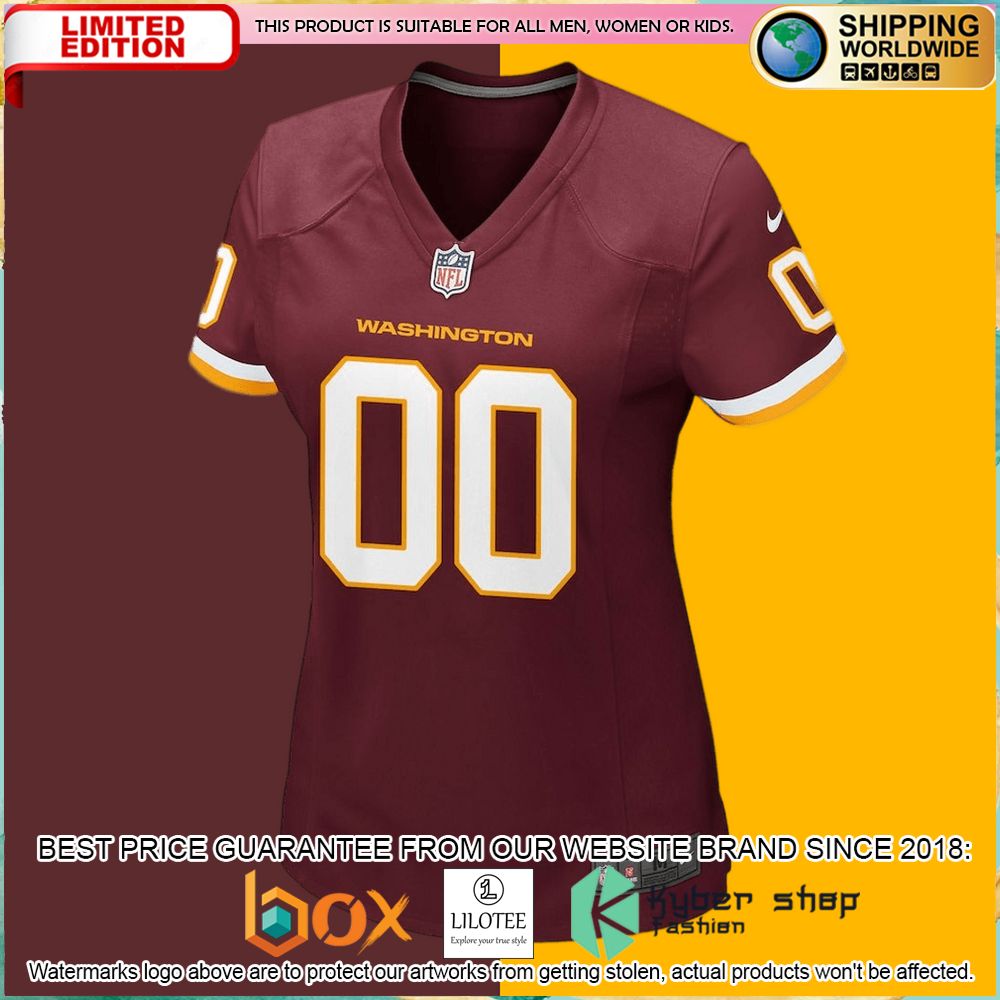 washington football team nike womens custom burgundy football jersey 2 371