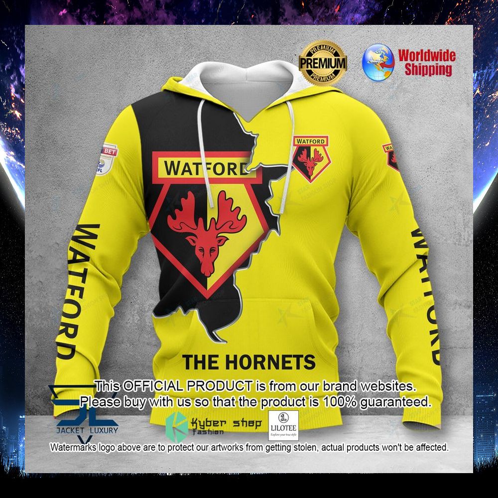 watford fc yellow black 3d hoodie shirt 1 313