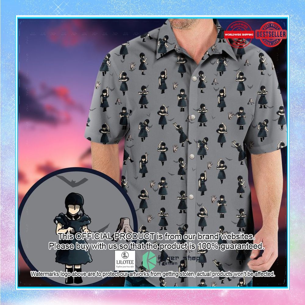 wednesday dance pattern hawaiian shirt 1 664