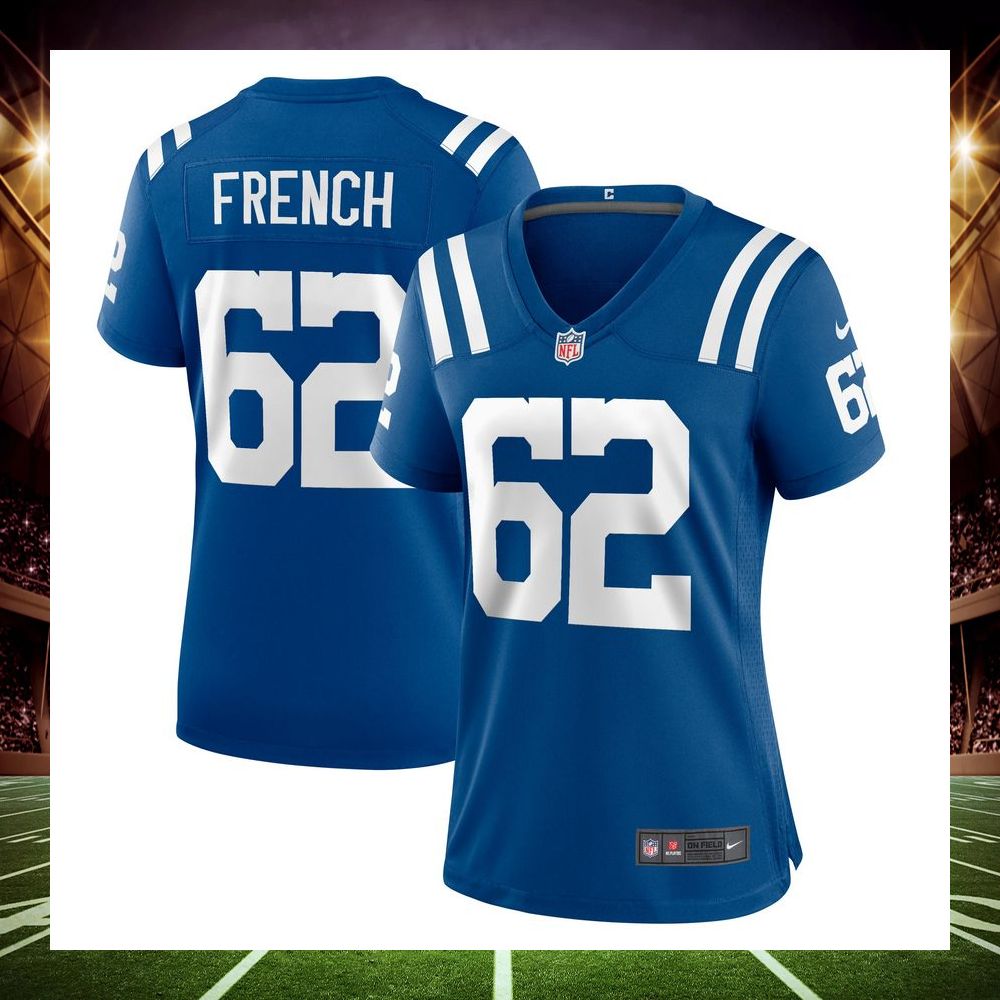 wesley french indianapolis colts royal football jersey 1 748