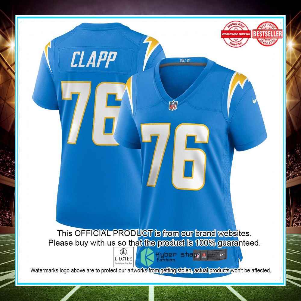 will clapp los angeles chargers powder blue football jersey 1 327