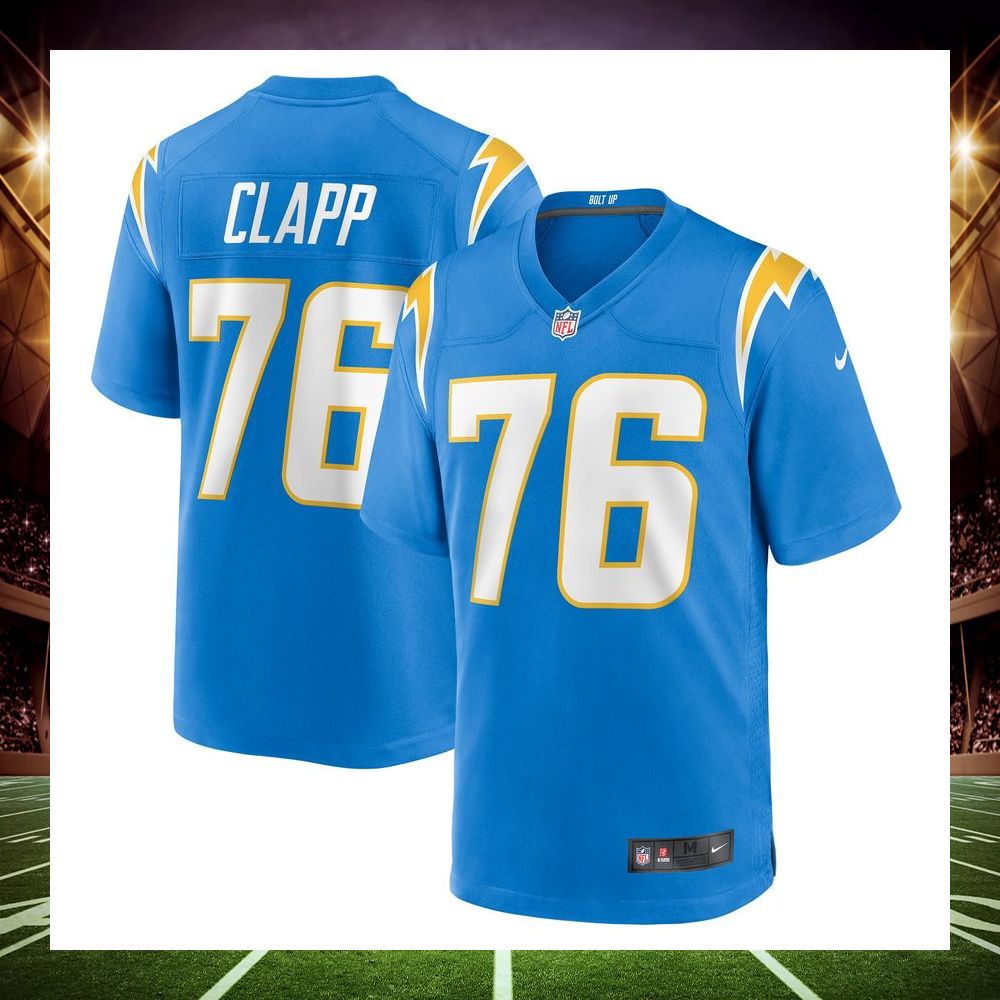 will clapp los angeles chargers powder blue football jersey 1 968
