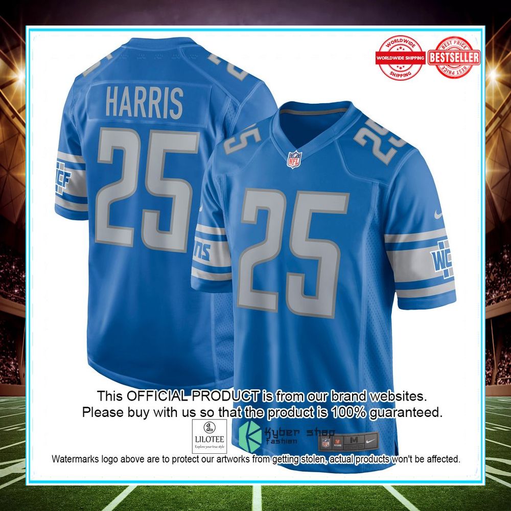 will harris detroit lions nike blue football jersey 1 943