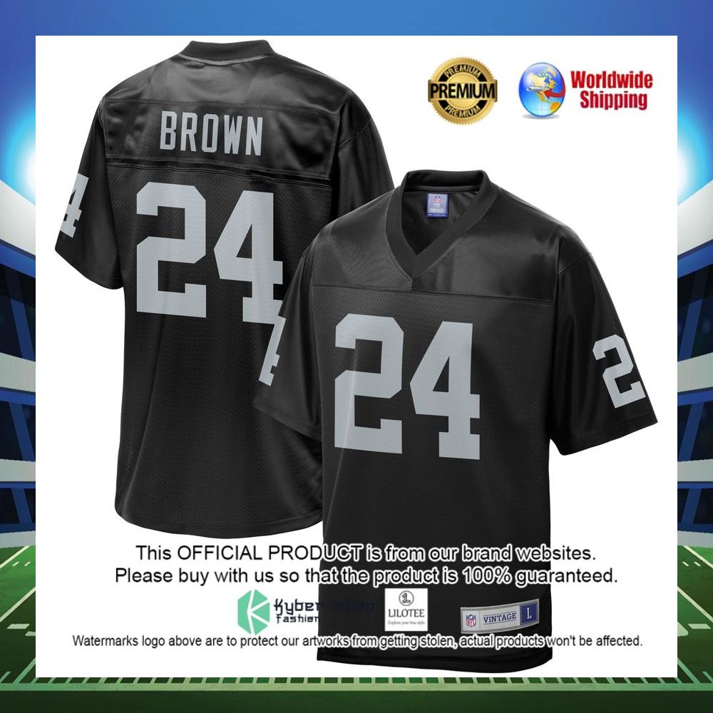willie brown las vegas raiders nfl pro line retired player black football jersey 1 483