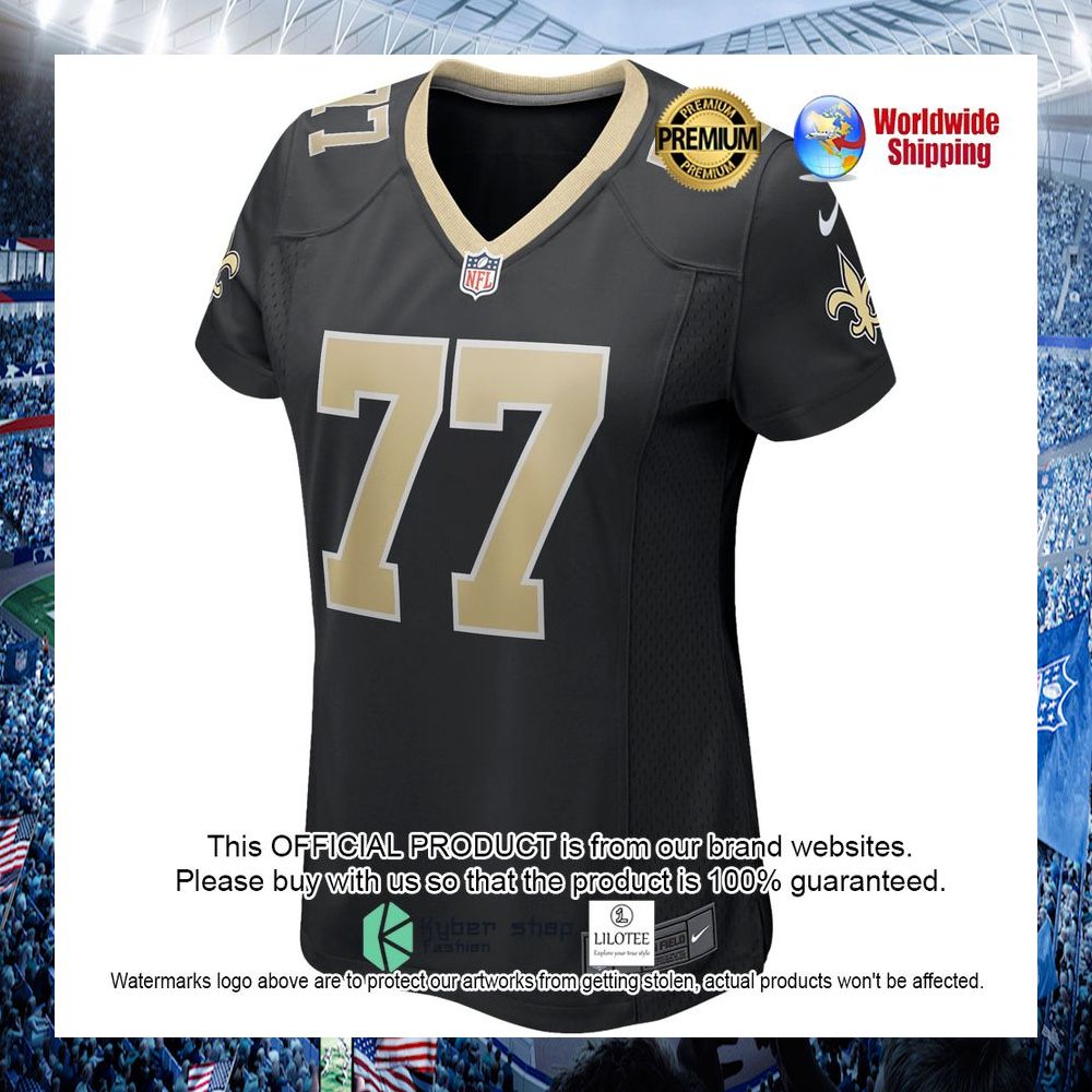 willie roaf new orleans saints nike womens retired black football jersey 2 936