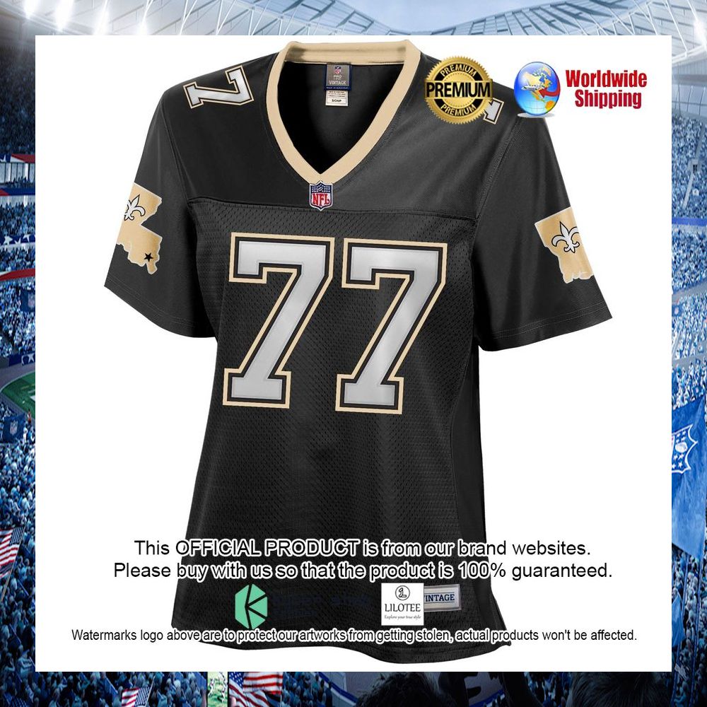 willie roaf new orleans saints womens retired black football jersey 2 507