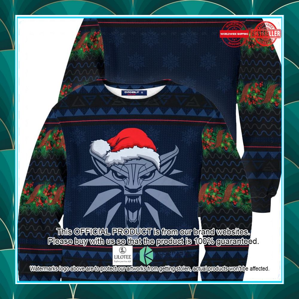 witcher geralt christmas ugly sweater 1 995