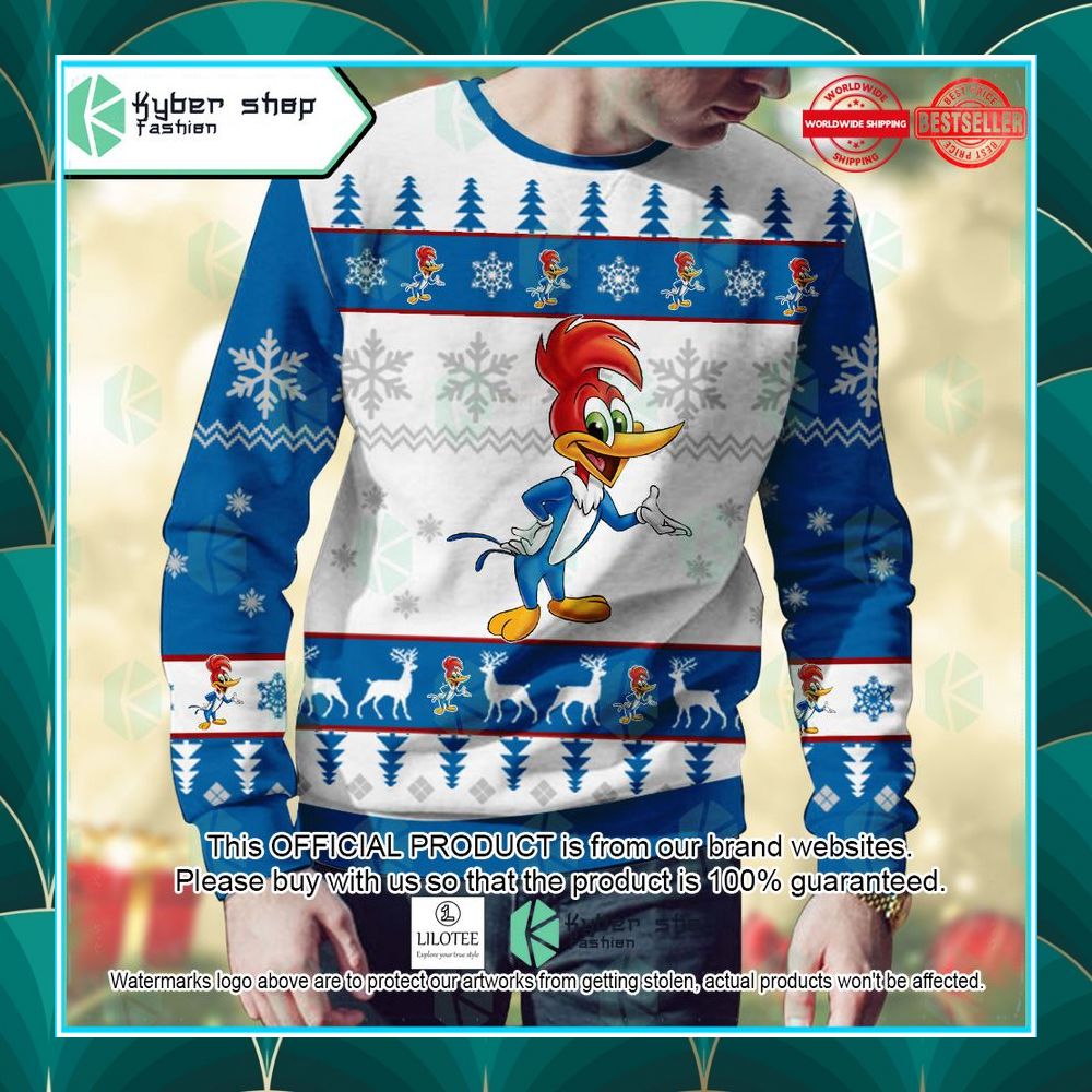 woody woodpecker the woody wood pecker show ugly sweater 2 826
