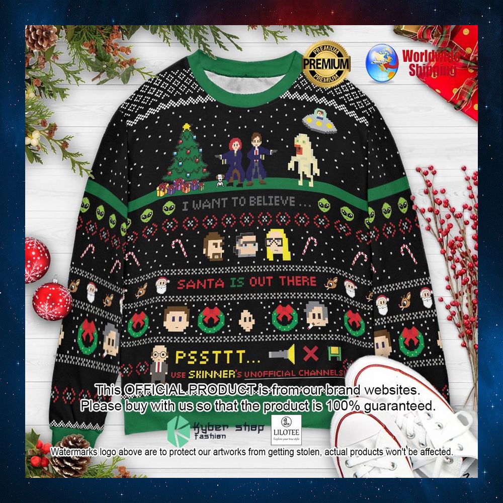 x file i want to believe santa is out there christmas sweater 1 583