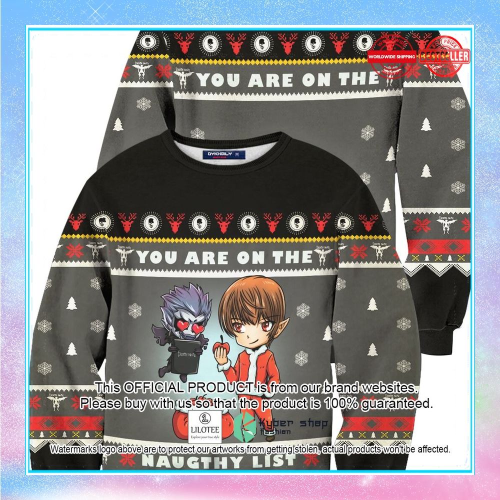 yagami naughty list ugly sweater 1 263