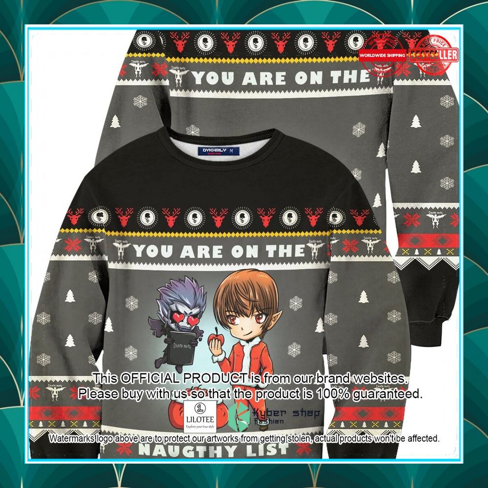 yagami naughty list ugly sweater 1 777