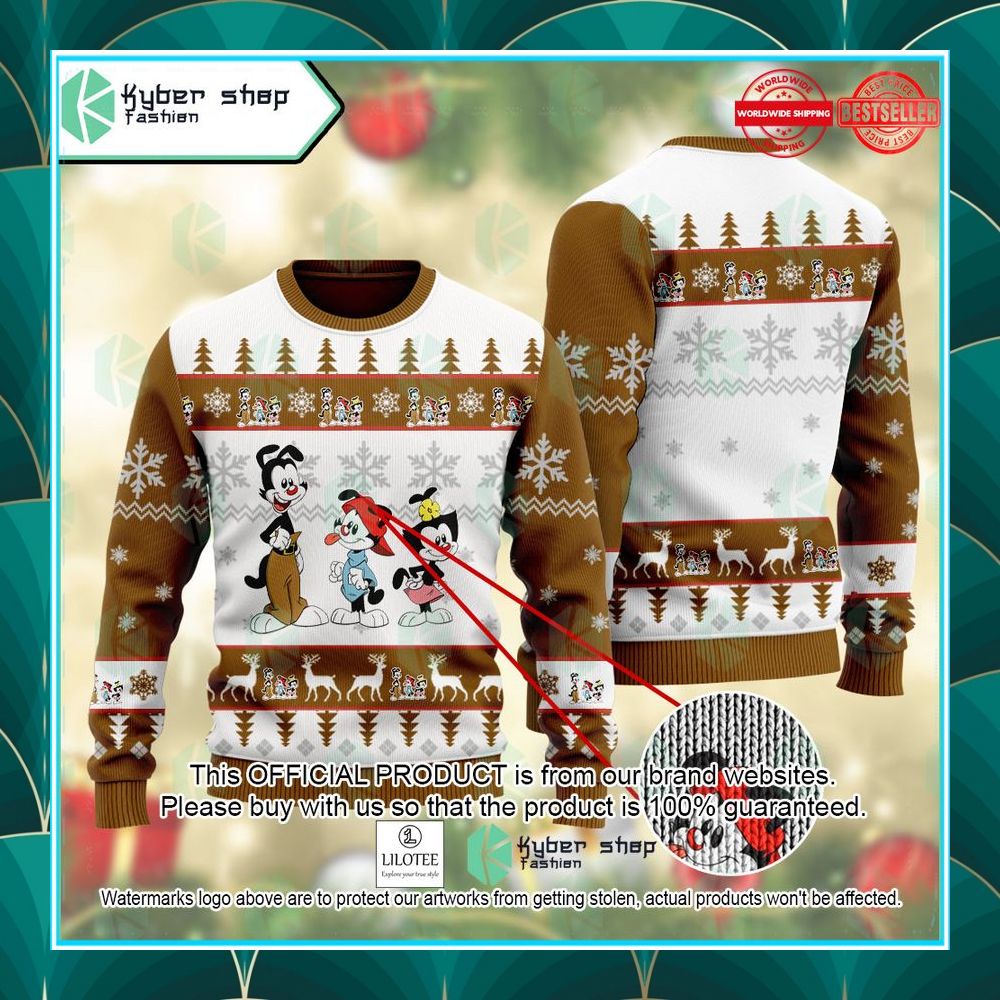 yakko wakko and dot animaniacs ugly sweater 1 871
