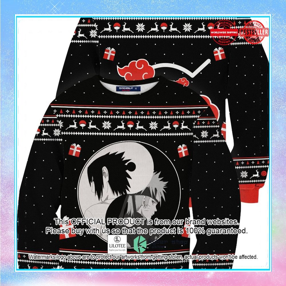 yin yang naruto sasuke christmas ugly sweater 1 425