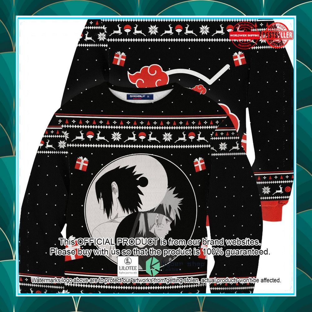 yin yang naruto sasuke christmas ugly sweater 1 702