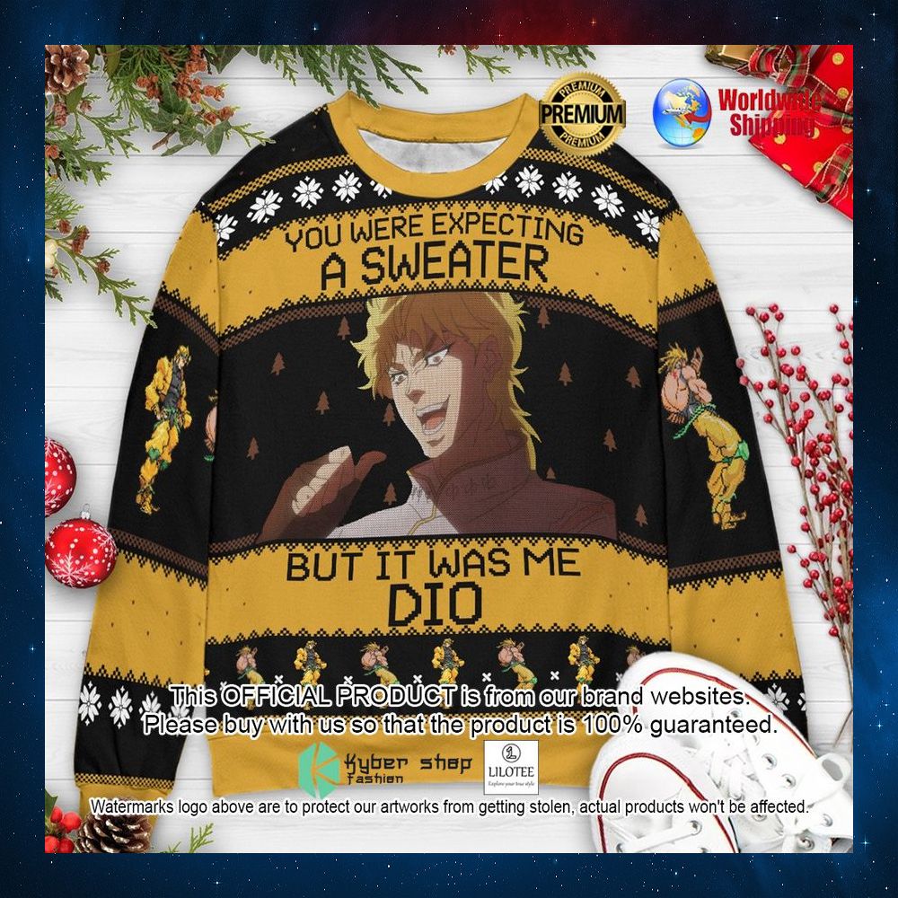 you were expecting a christmas sweater but it was me dio jojos bizarre adventure christmas sweater 1 186