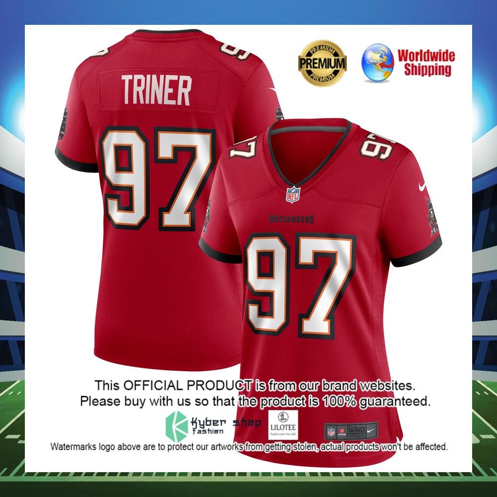 zach triner tampa bay buccaneers nike womens game red football jersey 1 559