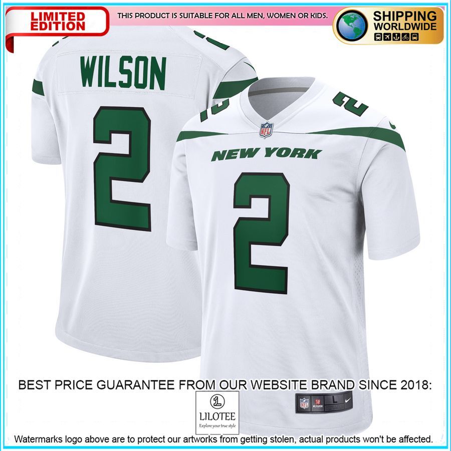 zach wilson new york jets white white football jersey 1 448