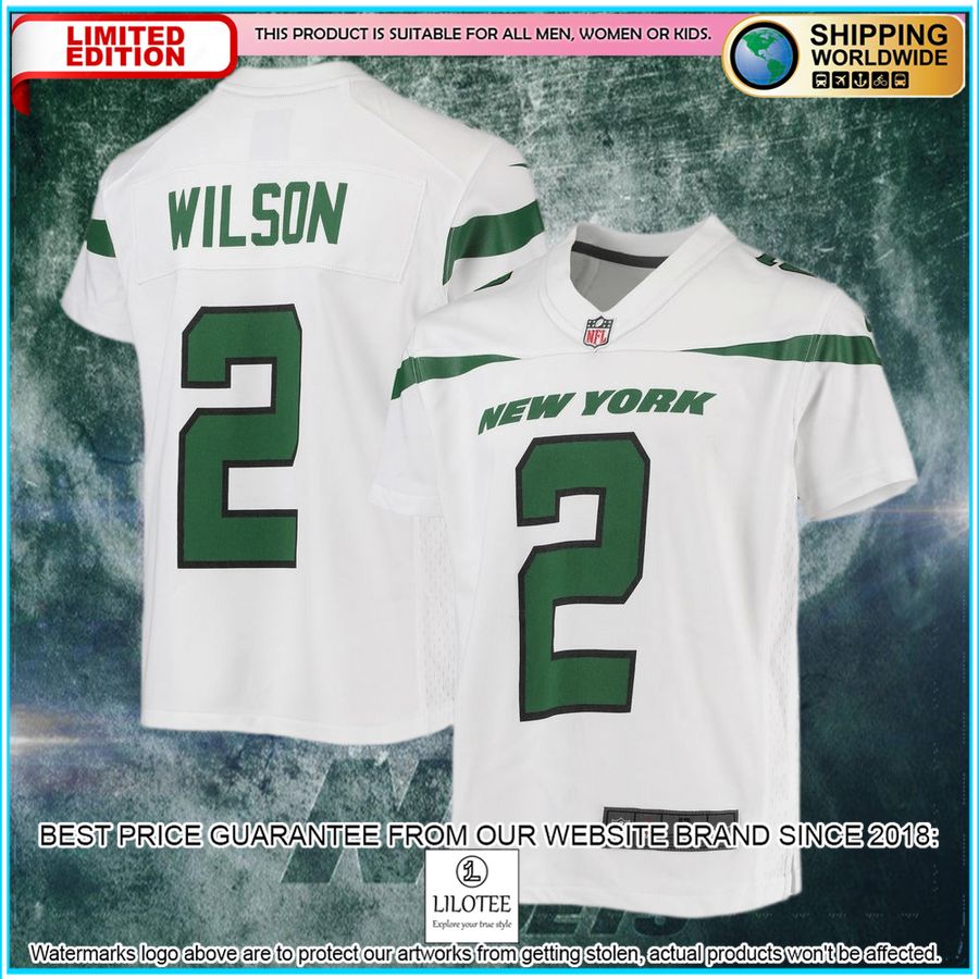 zach wilson new york jets youth white football jersey 4 616