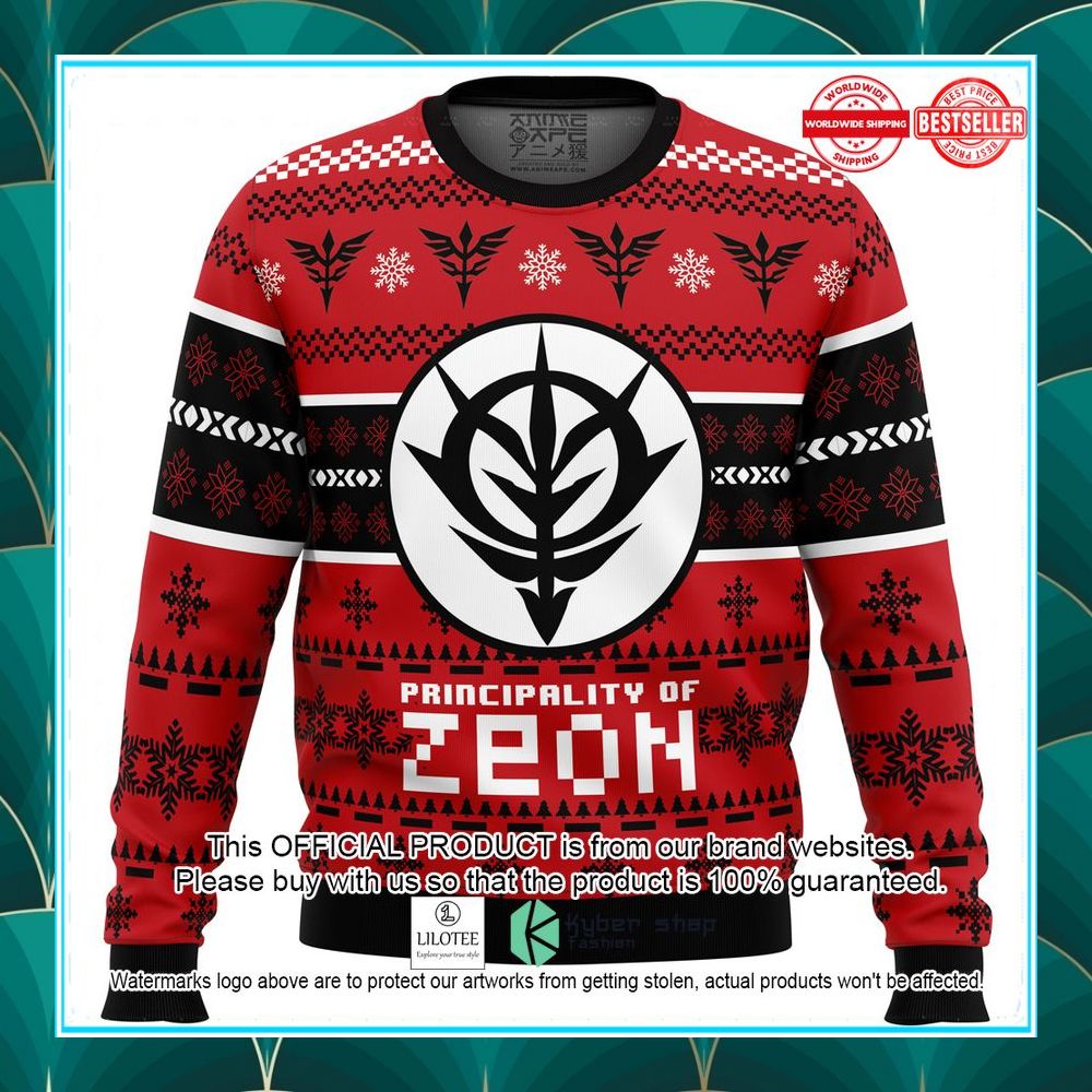 zeon the gundam ugly christmas sweater 1 514