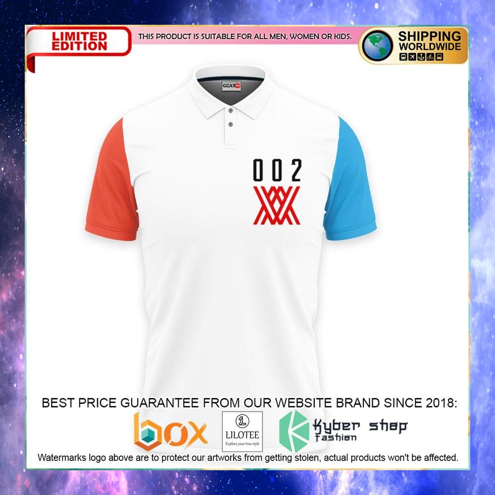 zero two code 002 darling in the franxx anime polo shirt 2 616