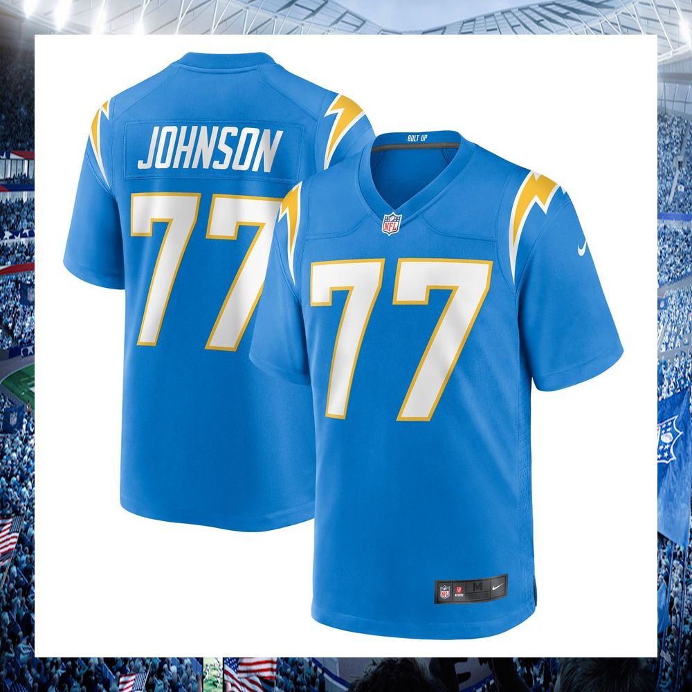 zion johnson los angeles chargers nike 2022 nfl draft first round pick powder blue football jersey 1 902