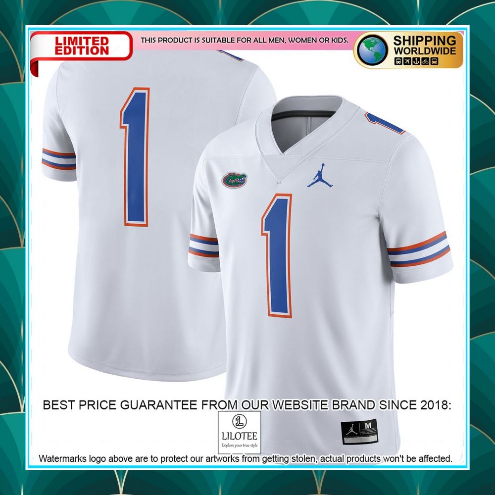 1 florida gators jordan brand white football jersey 1 475