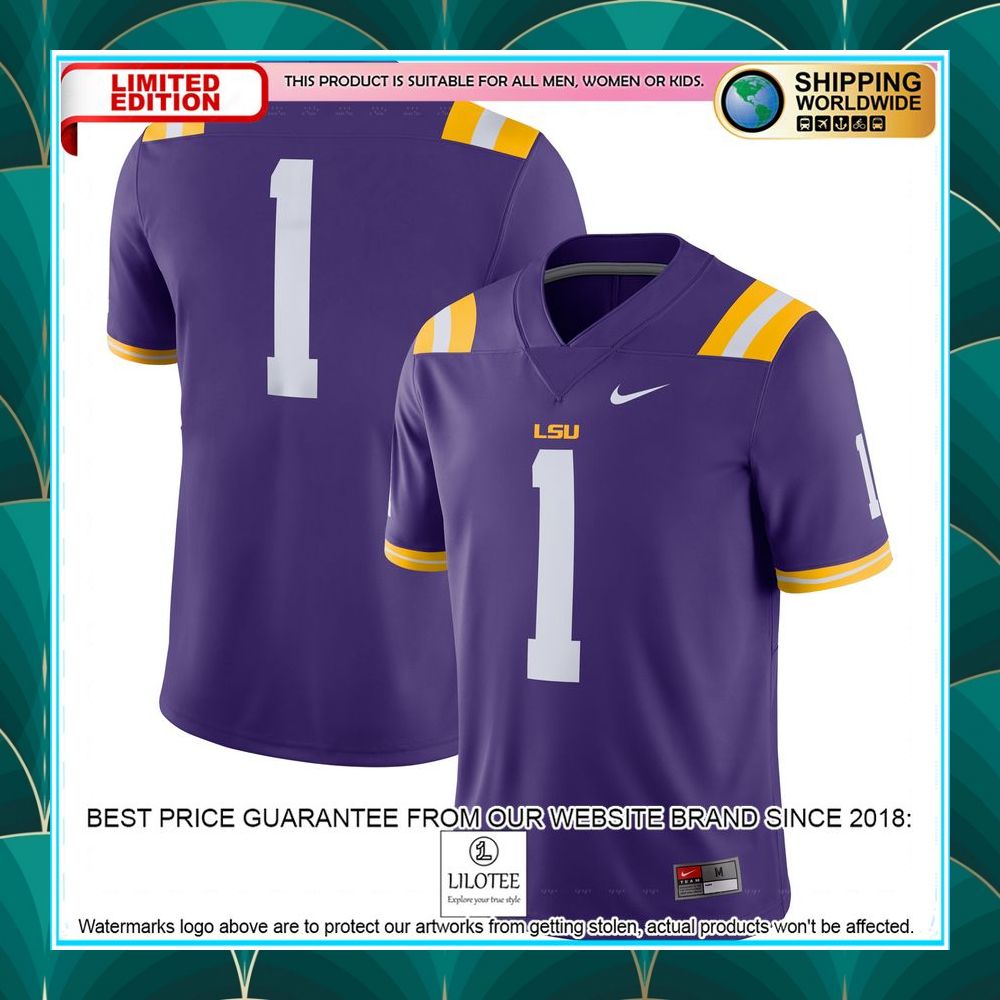 1 lsu tigers nike purple football jersey 1 752