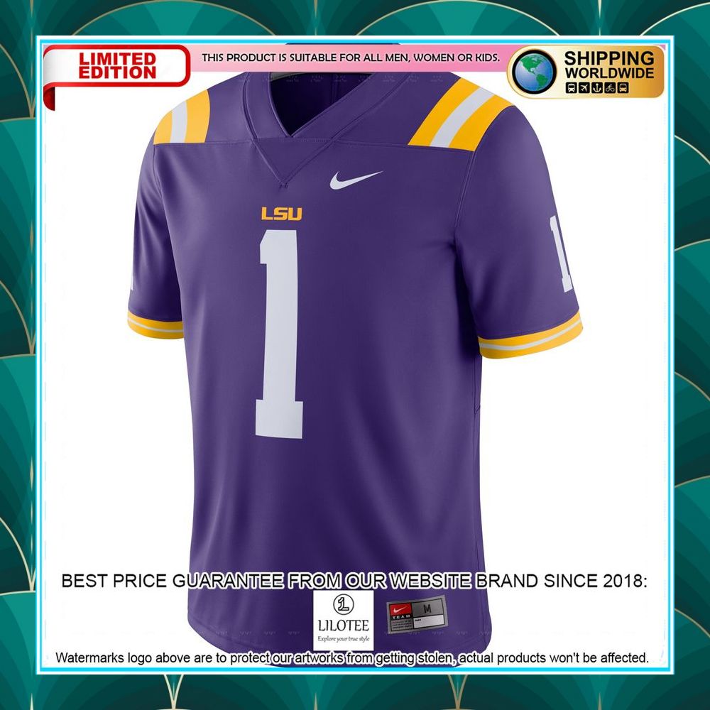1 lsu tigers nike purple football jersey 2 846