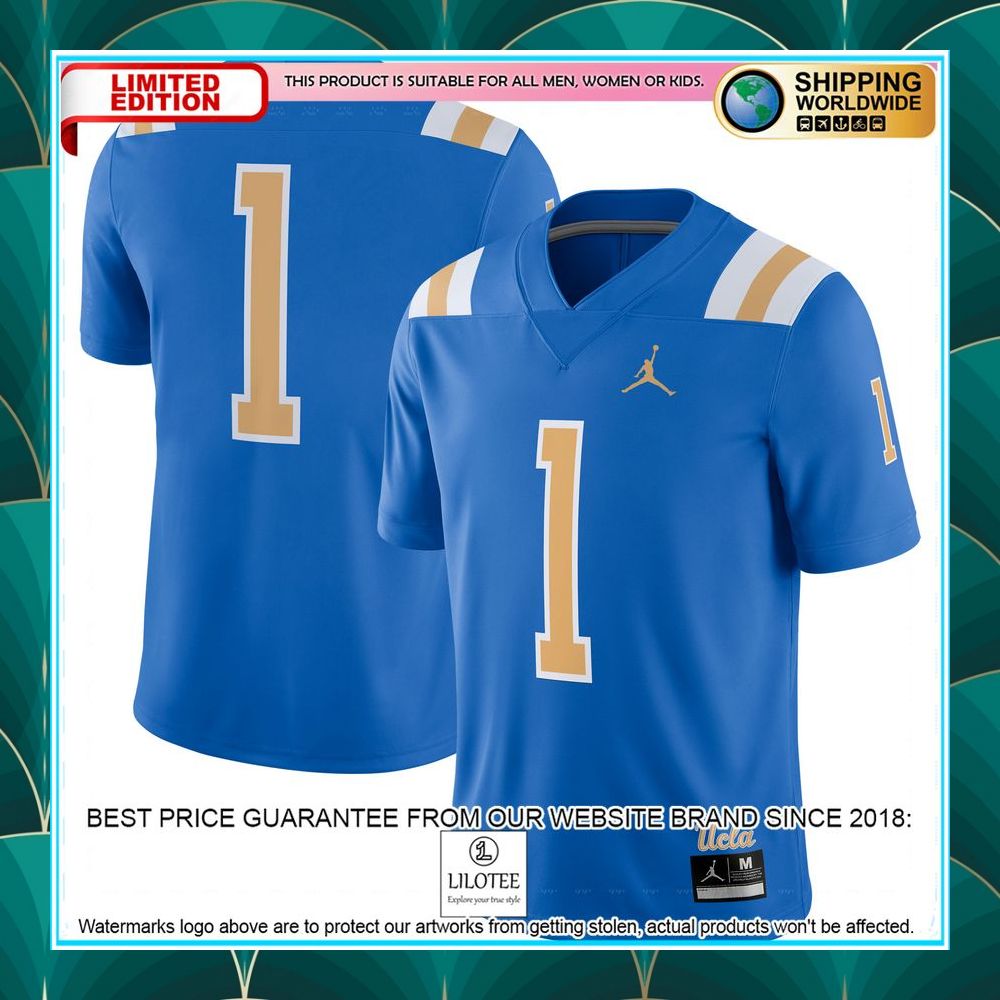 1 ucla bruins jordan brand blue football jersey 1 72