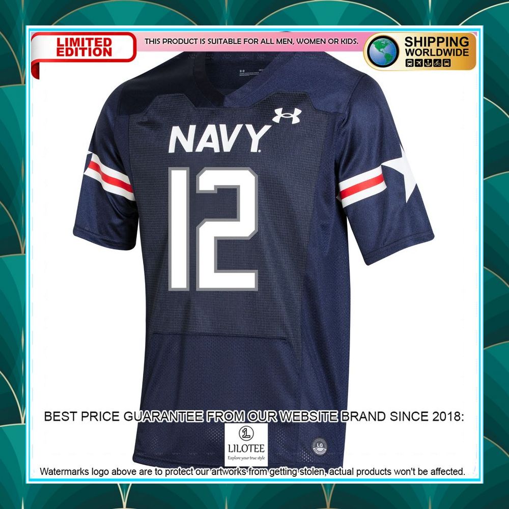 12 navy midshipmen under armour rivalry navy football jersey 2 40