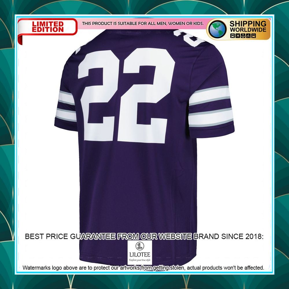 22 kansas state wildcats nike purple football jersey 3 352