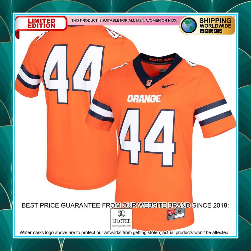 44 syracuse orange nike orange football jersey 1 961