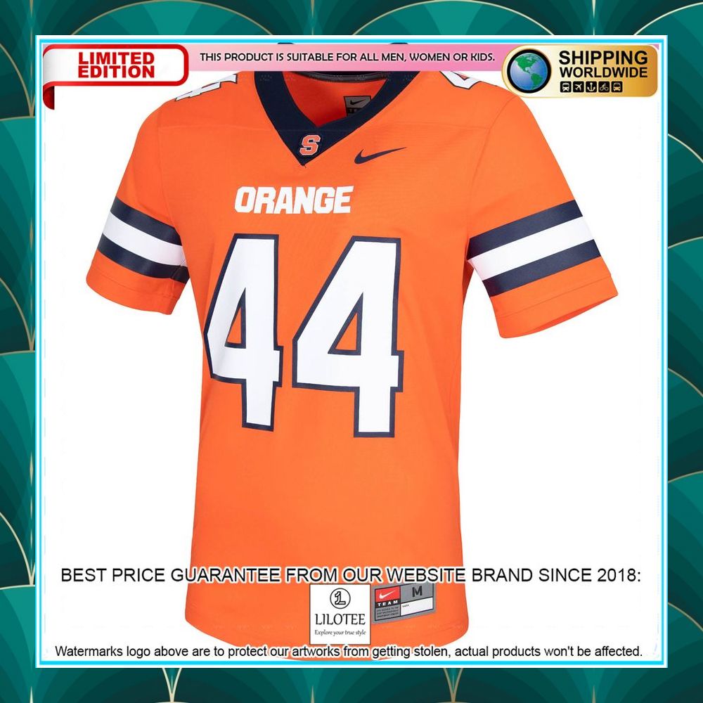 44 syracuse orange nike orange football jersey 2 784