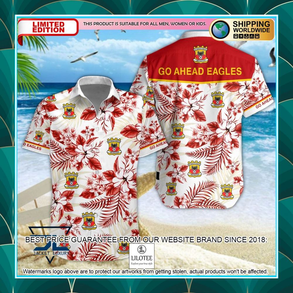 go ahead eagles hibiscus hawaiian shirt shorts 1 337