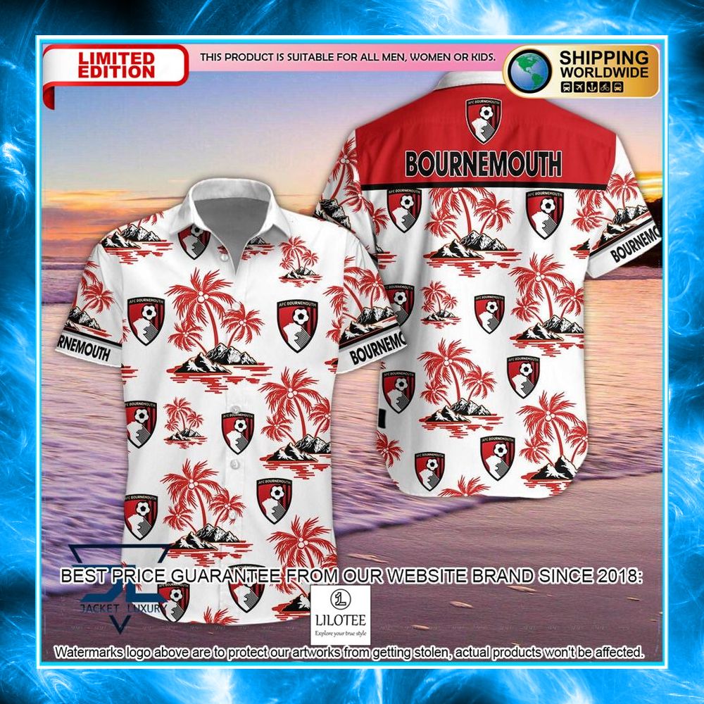 a f c bournemouth white hawaiian shirt shorts 1 152