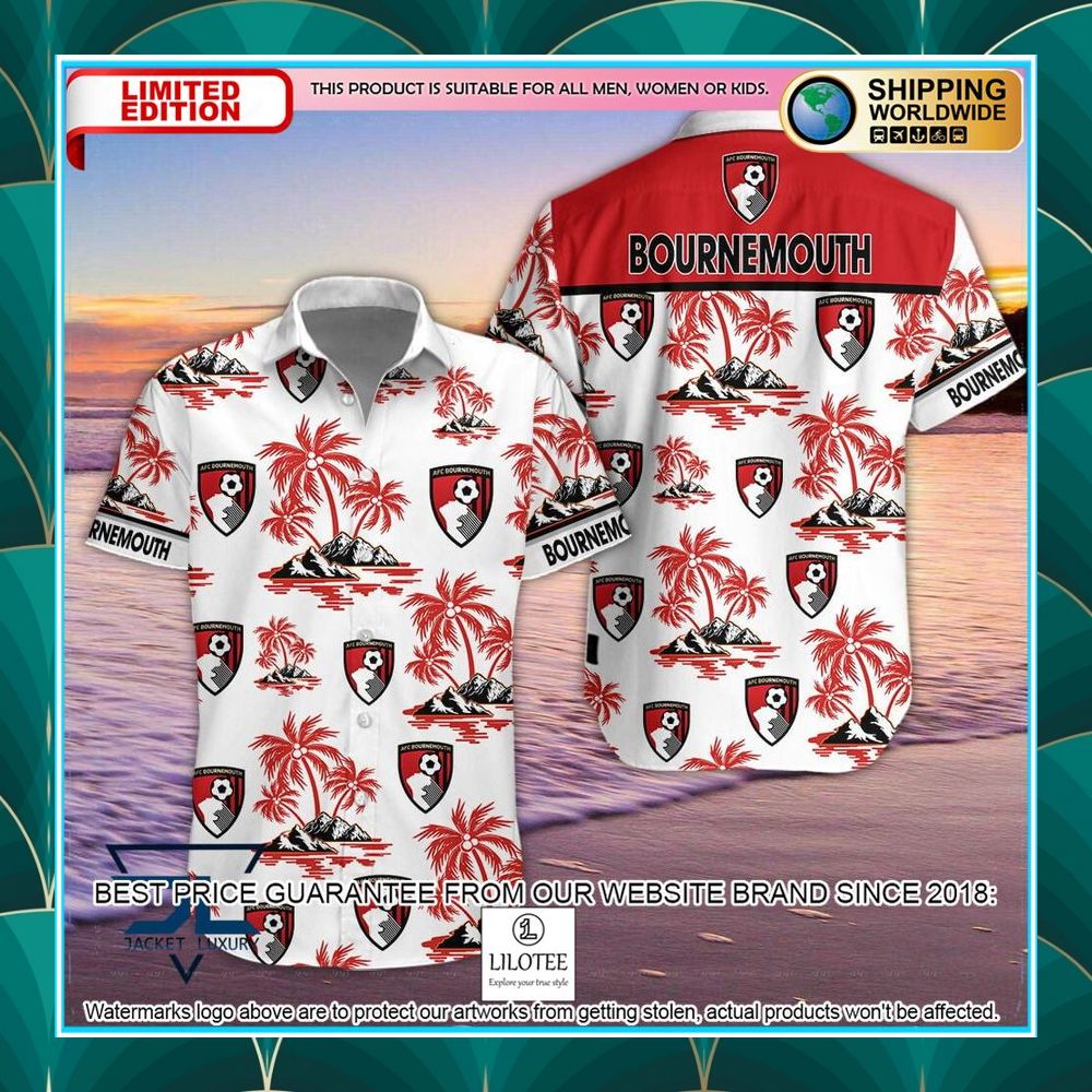 a f c bournemouth white hawaiian shirt shorts 1 284