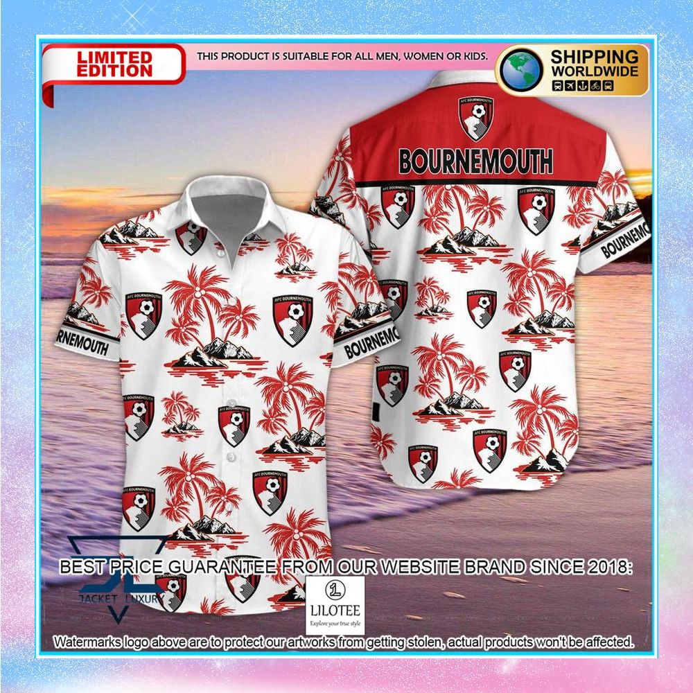 a f c bournemouth white hawaiian shirt shorts 1 449
