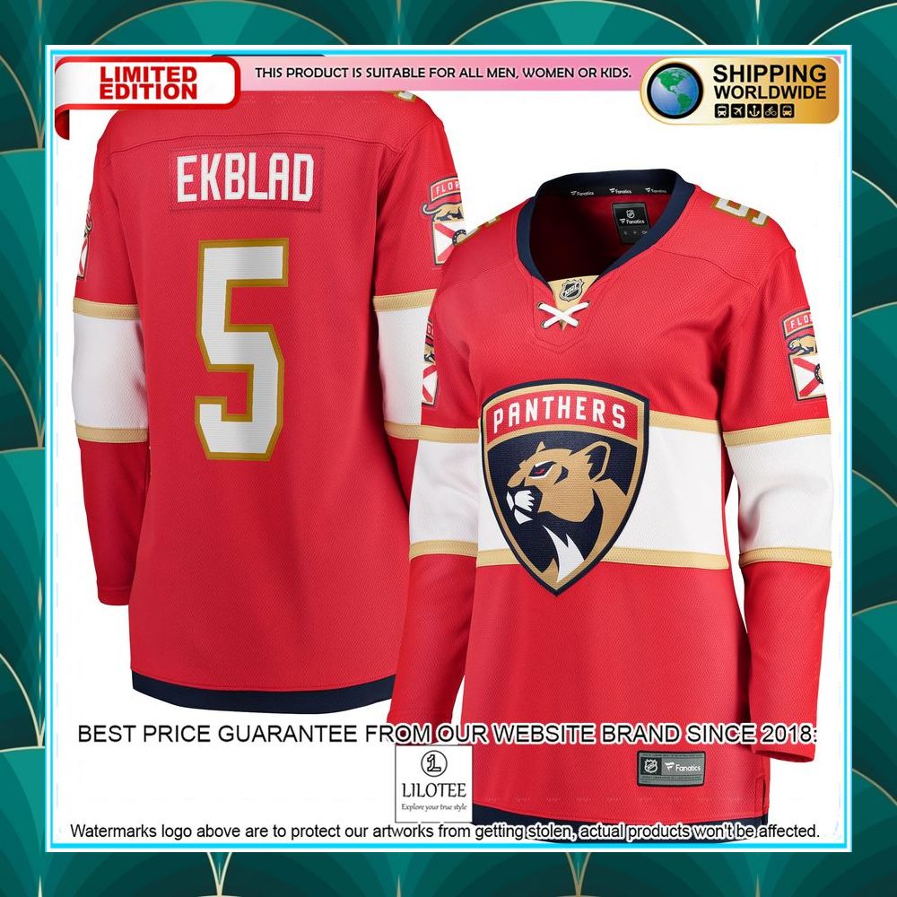 aaron ekblad florida panthers womens home team red hockey jersey 1 171
