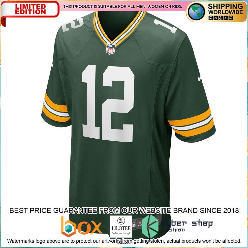 aaron rodgers green bay packers nike green football jersey 2 529