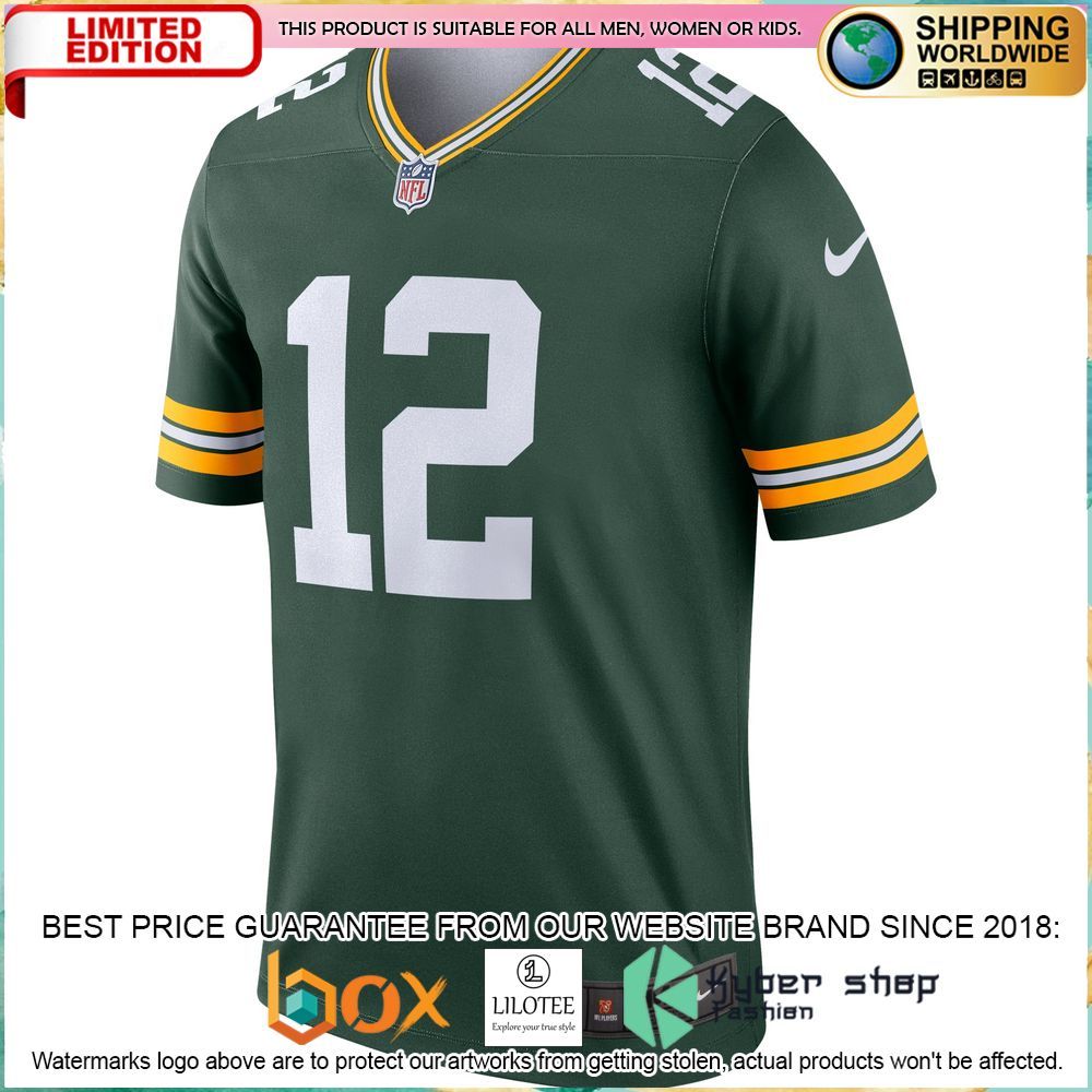 aaron rodgers green bay packers nike legend green football jersey 2 20