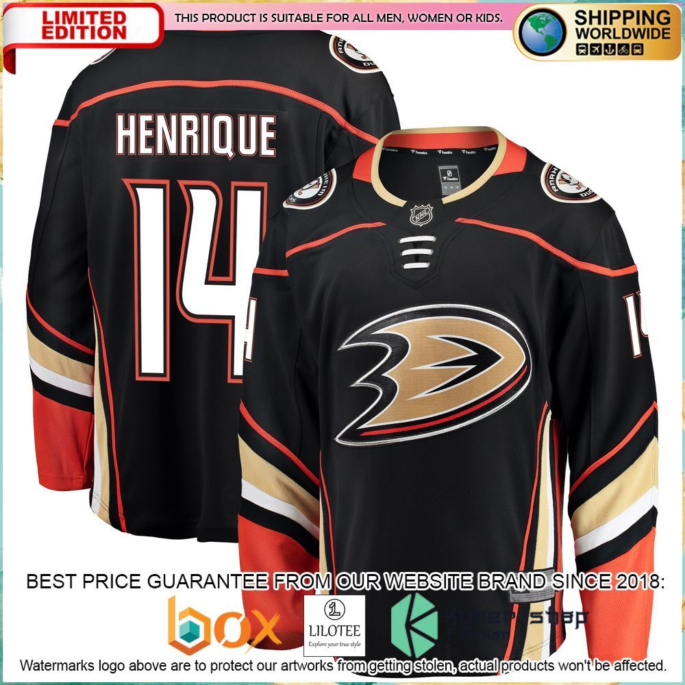 adam henrique anaheim ducks black hockey jersey 1 607