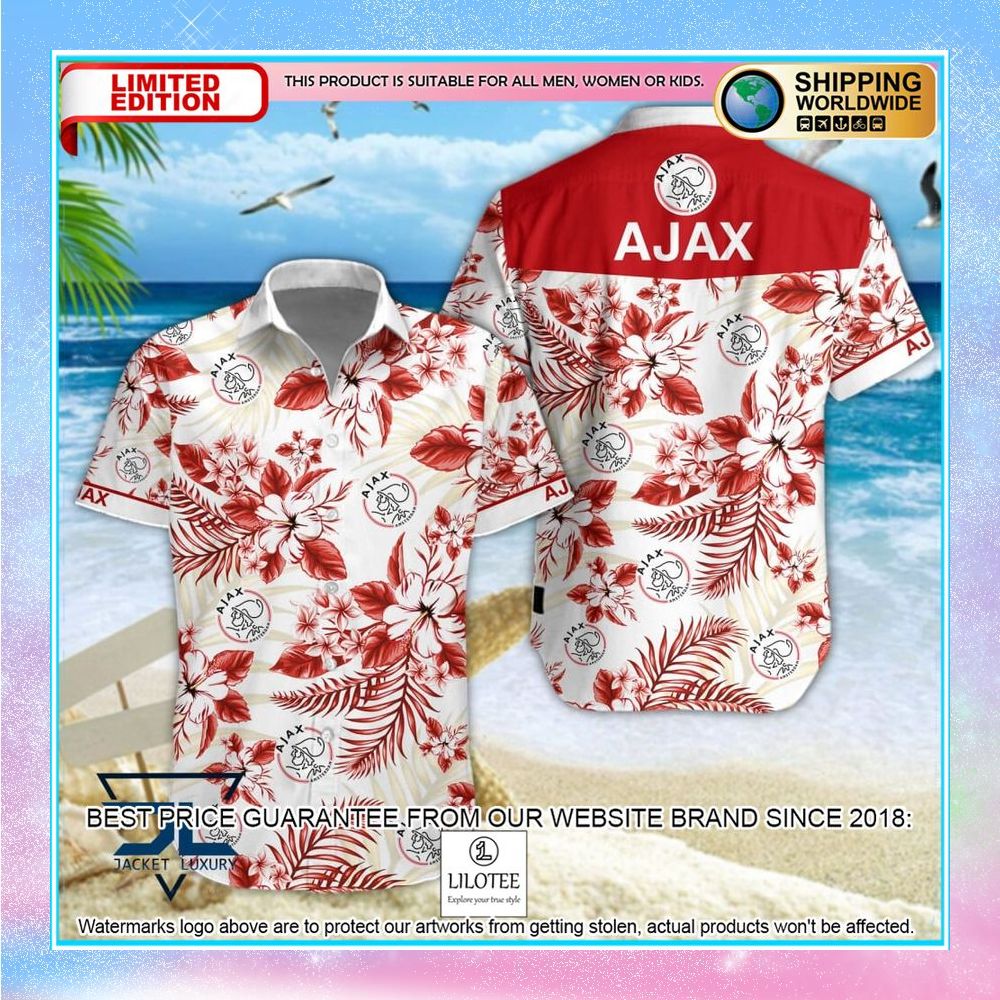 afc ajax hibiscus hawaiian shirt shorts 1 140
