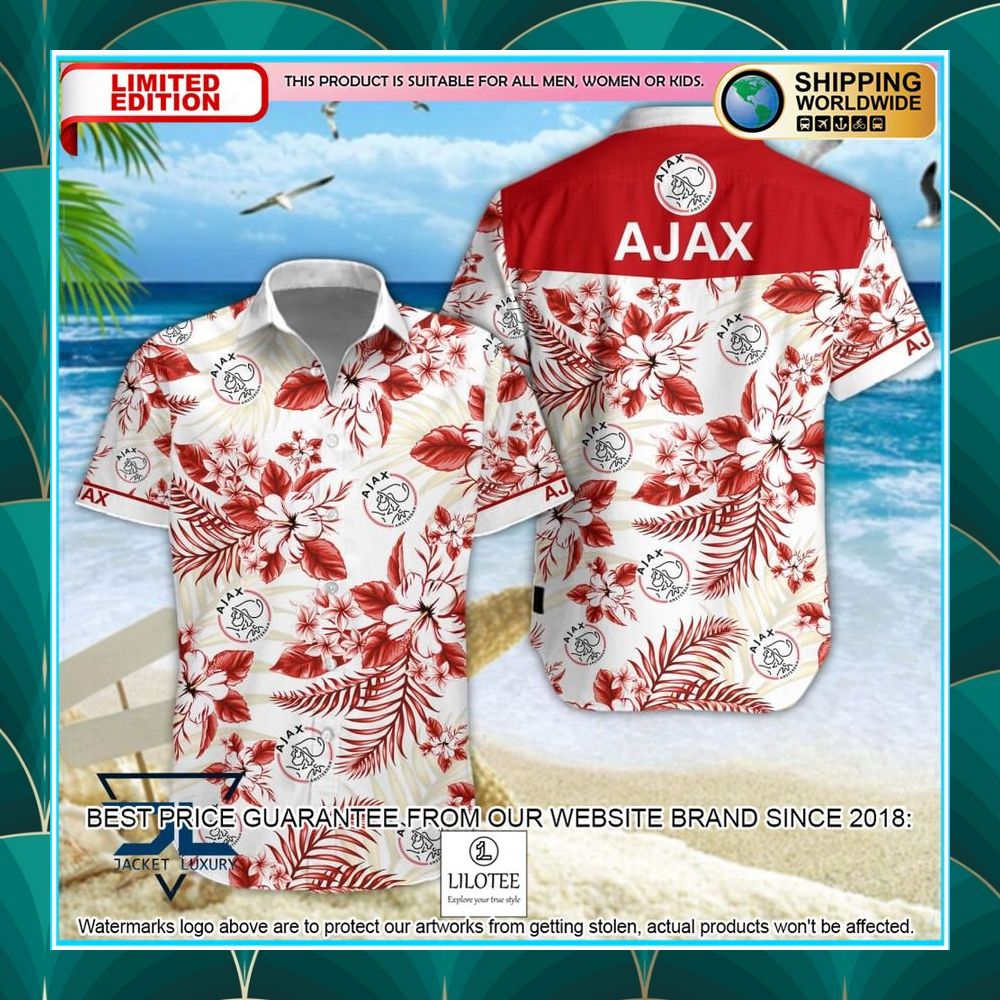 afc ajax hibiscus hawaiian shirt shorts 1 155